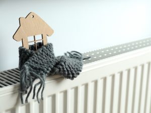 Image of wooden home on radiator heating systems