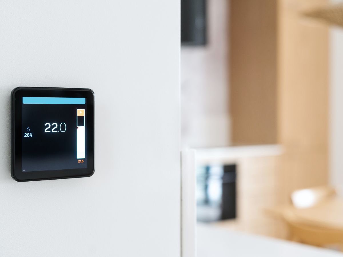 smart heating device on wall