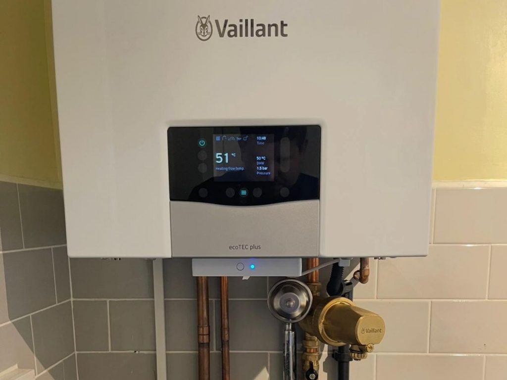 A recently installed Valliant Boiler by Hughes Heating Ltd