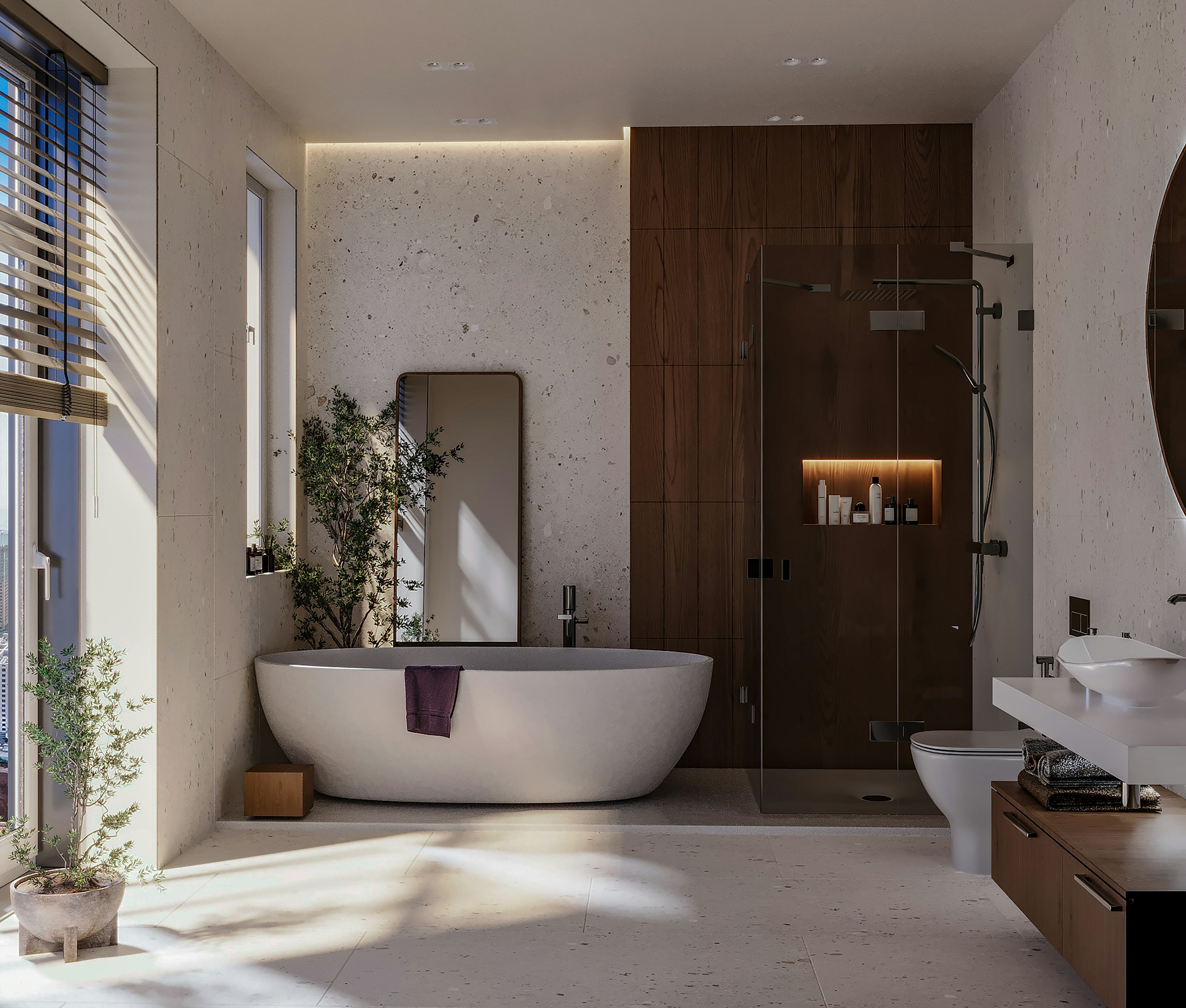 Warmth and Simplicity in a Scandinavian-Inspired Bathroom